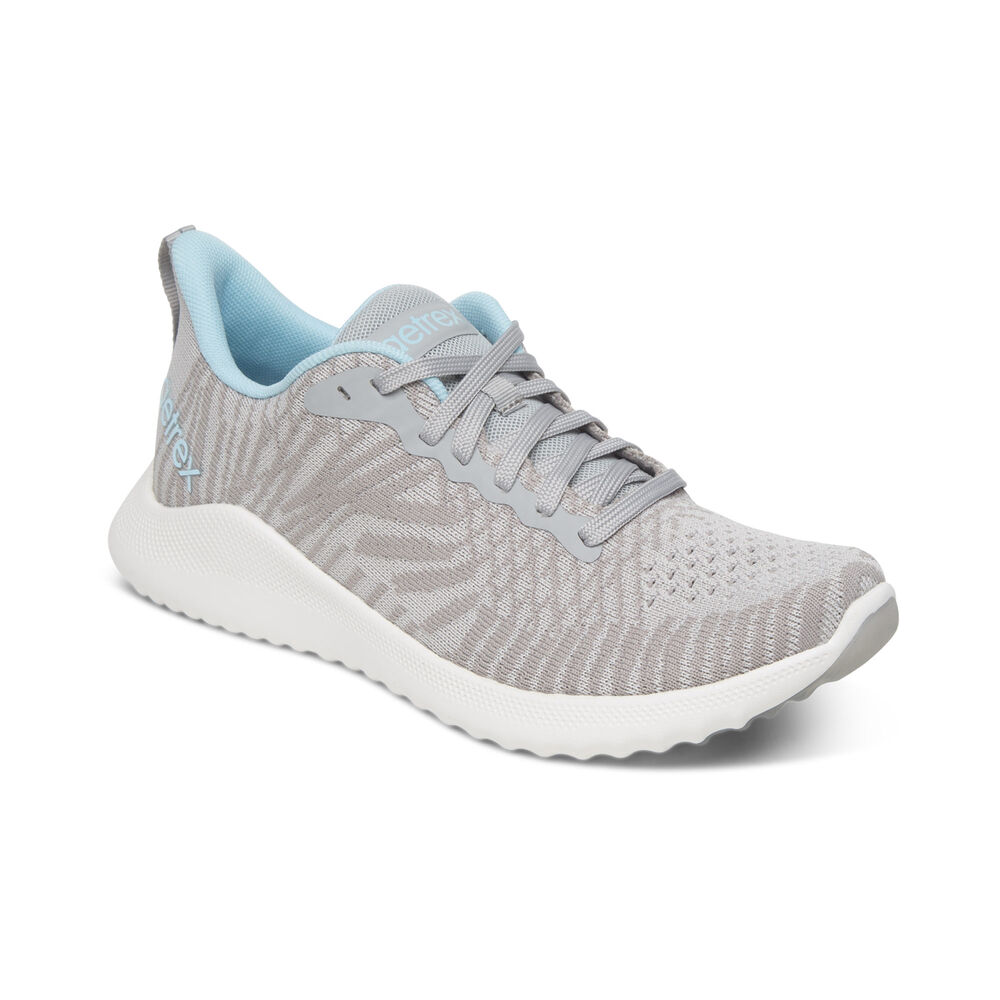 Aetrex Women's Emery Arch Support Sneakers - Grey | USA TURZMPK